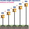 imageGarbuildman 105 Inch Bird Feeder Pole Kit Heavy Duty Bird House Pole Set for Deck Fence or Patio Railing Adjustable Universal Mounting Post Kit for Outdoors Matte Black 1 PackInsert Ground 1pack