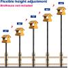 imageGarbuildman 105 Inch Bird Feeder Pole Kit Heavy Duty Bird House Pole Set for Deck Fence or Patio Railing Adjustable Universal Mounting Post Kit for Outdoors Matte Black 1 PackDeck Fence 1pack