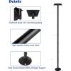 imageGarbuildman 105 Inch Bird Feeder Pole Kit Heavy Duty Bird House Pole Set for Deck Fence or Patio Railing Adjustable Universal Mounting Post Kit for Outdoors Matte Black 1 PackHard Ground 1pack