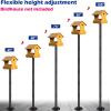 imageGarbuildman 105 Inch Bird Feeder Pole Kit Heavy Duty Bird House Pole Set for Deck Fence or Patio Railing Adjustable Universal Mounting Post Kit for Outdoors Matte Black 1 PackHard Ground 1pack