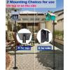 imageGarbuildman 105 Inch Bird Feeder Pole Kit Heavy Duty Bird House Pole Set for Deck Fence or Patio Railing Adjustable Universal Mounting Post Kit for Outdoors Matte Black 1 PackHard Ground 1pack