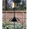 imageGarbuildman 105 Inch Bird Feeder Pole Kit Heavy Duty Bird House Pole Set for Deck Fence or Patio Railing Adjustable Universal Mounting Post Kit for Outdoors Matte Black 1 PackInsert Ground 1pack