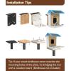 imageGarbuildman 105 Inch Smart Bird Feeder Pole with Reinforced 5Prong Base Adjustable Birdhouse Pole for Outdoors Heavy Duty Bird Feeder Stand Mounting Kit for Wild Birds Watching DoubleHeadOnehead