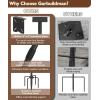 imageGarbuildman 105 Inch Smart Bird Feeder Pole with Reinforced 5Prong Base Adjustable Birdhouse Pole for Outdoors Heavy Duty Bird Feeder Stand Mounting Kit for Wild Birds Watching DoubleHeadOnehead