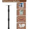 imageGarbuildman 105 Inch Smart Bird Feeder Pole with Reinforced 5Prong Base Adjustable Birdhouse Pole for Outdoors Heavy Duty Bird Feeder Stand Mounting Kit for Wild Birds Watching DoubleHeadOnehead