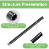 imageGarbuildman Adjustable Extension Pole Tube Bar for Outdoor Shepherds Hook 2 pcs Shiny Black