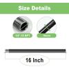imageGarbuildman Adjustable Extension Pole Tube Bar for Outdoor Shepherds Hook 2 pcs Shiny Black