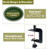 imageGarbuildman Deck Mounted Bird Bath Bowl Spa Birdfeeder ampamp Adjustable Unheated Birdbath with Heavy Duty Clamp for Outdoor Garden Oval Style Brown galGreen