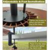 imageGarbuildman Deck Mounted Bird Bath Bowl Spa Birdfeeder ampamp Adjustable Unheated Birdbath with Heavy Duty Clamp for Outdoor Garden Oval Style Brown galBrown