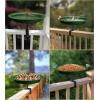 imageGarbuildman Deck Mounted Bird Bath Bowl Spa Birdfeeder ampamp Adjustable Unheated Birdbath with Heavy Duty Clamp for Outdoor Garden Oval Style Brown galGreen