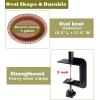 imageGarbuildman Deck Mounted Bird Bath Bowl Spa Birdfeeder ampamp Adjustable Unheated Birdbath with Heavy Duty Clamp for Outdoor Garden Oval Style Brown galBrown