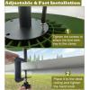 imageGarbuildman Deck Mounted Bird Bath Bowl Spa Birdfeeder ampamp Adjustable Unheated Birdbath with Heavy Duty Clamp for Outdoor Garden Oval Style Brown galGreen