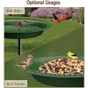 imageGarbuildman Deck Mounted Bird Bath Bowl Spa Birdfeeder ampamp Adjustable Unheated Birdbath with Heavy Duty Clamp for Outdoor Garden Oval Style Brown1 galGreen