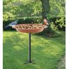 imageGarbuildman Deck Mounted Bird Bath Bowl Spa Birdfeeder ampamp Adjustable Unheated Birdbath with Heavy Duty Clamp for Outdoor Garden Oval Style Brown1 galBrown