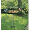 imageGarbuildman Deck Mounted Bird Bath Bowl Spa Birdfeeder ampamp Adjustable Unheated Birdbath with Heavy Duty Clamp for Outdoor Garden Oval Style Brown1 galGreen