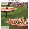 imageGarbuildman Deck Mounted Bird Bath Bowl Spa Birdfeeder ampamp Adjustable Unheated Birdbath with Heavy Duty Clamp for Outdoor Garden Oval Style Brown1 galBrown