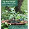 imageGarbuildman ExtraLarge Freestanding Birdbaths Bowl Detachable Decoration Spa with Metal Stake Stand ampamp Birdfeeder for Outdoor Garden Oval Style ChocolateChocolate