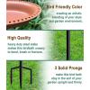 imageGarbuildman ExtraLarge Freestanding Birdbaths Bowl Detachable Decoration Spa with Metal Stake Stand ampamp Birdfeeder for Outdoor Garden Oval Style ChocolateChocolate
