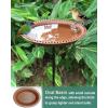 imageGarbuildman ExtraLarge Freestanding Birdbaths Bowl Detachable Decoration Spa with Metal Stake Stand ampamp Birdfeeder for Outdoor Garden Oval Style ChocolateChocolate