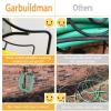 imageGarbuildman Garden Hose Holder Stand Outdoor Water Pipe Metal Reel Rack Shiny Black3Spike Crown