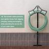 imageGarbuildman Garden Hose Holder Stand Outdoor Water Pipe Metal Reel Rack Shiny Black3Spike Volcano
