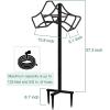 imageGarbuildman Garden Hose Holder Stand Outdoor Water Pipe Metal Reel Rack Shiny Black3Spike Volcano