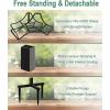 imageGarbuildman Garden Hose Holder Stand Outdoor Water Pipe Metal Reel Rack Shiny Black3Spike Volcano