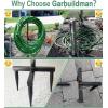 imageGarbuildman Garden Hose Holder Stand Outdoor Water Pipe Metal Reel Rack Shiny Black3Spike Volcano