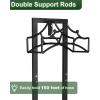 imageGarbuildman Garden Hose Holder Stand Outdoor Water Pipe Metal Reel Rack Shiny Black4Spike Crown