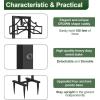 imageGarbuildman Garden Hose Holder Stand Outdoor Water Pipe Metal Reel Rack Shiny Black4Spike Crown