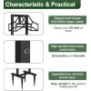 imageGarbuildman Garden Hose Holder Stand Outdoor Water Pipe Metal Reel Rack Shiny Black4Spike Volcano