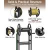 imageGarbuildman Ground Mount Garden Hose Reel Holds 125 Feet of 58Inch with 39 ft Leader Hose Brass Fitting Water Hose Holder Stand with Storage Rack ampamp 4 Spikes Base for Outdoor Lawn GreenBlack