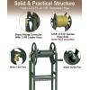 imageGarbuildman Ground Mount Garden Hose Reel Holds 125 Feet of 58Inch with 39 ft Leader Hose Brass Fitting Water Hose Holder Stand with Storage Rack ampamp 4 Spikes Base for Outdoor Lawn GreenGreen