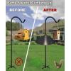 imageGarbuildman Metal Squirrel Baffle for Bird Feeder Pole Outside Pole Mount Bird House Guard for Outdoor Shepherds Hook 19 Inch 1 PackBuckle2pcs