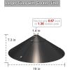 imageGarbuildman Metal Squirrel Baffle for Bird Feeder Pole Outside Pole Mount Bird House Guard for Outdoor Shepherds Hook 19 Inch 1 PackBuckle2pcs