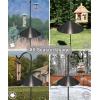 imageGarbuildman Metal Squirrel Baffle for Bird Feeder Pole Outside Pole Mount Bird House Guard for Outdoor Shepherds Hook 19 Inch 1 PackBuckle2pcs