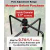 imageGarbuildman Pole Stabilizer Stand Base with 4 Prongs for Outdoor Bird Feeder Pole InGround Support Applies to 074 to 11 Shepherds Hook Black 1 Pack Measure Before PurchaseM
