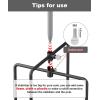 imageGarbuildman Pole Stabilizer Stand Base with 4 Prongs for Outdoor Bird Feeder Pole InGround Support Applies to 074 to 11 Shepherds Hook Black 1 Pack Measure Before PurchaseS