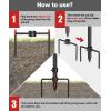 imageGarbuildman Pole Stabilizer Stand Base with 4 Prongs for Outdoor Bird Feeder Pole InGround Support Applies to 074 to 11 Shepherds Hook Black 1 Pack Measure Before PurchaseLUpgraded