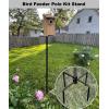 imageGarbuildman Pole Stabilizer Stand Base with 4 Prongs for Outdoor Bird Feeder Pole InGround Support Applies to 074 to 11 Shepherds Hook Black 1 Pack Measure Before PurchaseM