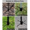 imageGarbuildman Pole Stabilizer Stand Base with 4 Prongs for Outdoor Bird Feeder Pole InGround Support Applies to 074 to 11 Shepherds Hook Black 1 Pack Measure Before PurchaseM