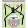 imageGarbuildman Pole Stabilizer Stand Base with 4 Prongs for Outdoor Bird Feeder Pole InGround Support Applies to 074 to 11 Shepherds Hook Black 1 Pack Measure Before PurchaseS