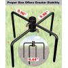 imageGarbuildman Pole Stabilizer Stand Base with 4 Prongs for Outdoor Bird Feeder Pole InGround Support Applies to 074 to 11 Shepherds Hook Black 1 Pack Measure Before PurchaseM