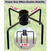imageGarbuildman Pole Stabilizer Stand Base with 4 Prongs for Outdoor Bird Feeder Pole InGround Support Applies to 074 to 11 Shepherds Hook Black 1 Pack Measure Before PurchaseLUpgraded