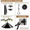 imageGarbuildman Squirrel Baffle for Bird Feeder Pole Outside Pole Mount Bird House Guard for Outdoor Shepherds Hook 19 Inch Diameter 2 PacksHang mount2
