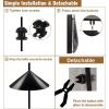 imageGarbuildman Squirrel Baffle for Bird Feeder Pole Outside Pole Mount Bird House Guard for Outdoor Shepherds Hook 19 Inch Diameter 2 PacksPole mount2