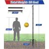 imageGarbuildman Tetherball Set with Ball ampamp Rope for Outdoor Backyard Adjustable Tether Ball Pole with 5Prong Base ampamp Rubber Sleeve for Playground Outside Ball Games Sports for Kids Adults10 FT