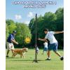 imageGarbuildman Tetherball Set with Ball ampamp Rope for Outdoor Backyard Adjustable Tether Ball Pole with 5Prong Base ampamp Rubber Sleeve for Playground Outside Ball Games Sports for Kids Adults75 FT