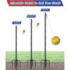 imageGarbuildman Tetherball Set with Ball ampamp Rope for Outdoor Backyard Adjustable Tether Ball Pole with 5Prong Base ampamp Rubber Sleeve for Playground Outside Ball Games Sports for Kids Adults10 FT