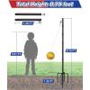 imageGarbuildman Tetherball Set with Ball ampamp Rope for Outdoor Backyard Adjustable Tether Ball Pole with 5Prong Base ampamp Rubber Sleeve for Playground Outside Ball Games Sports for Kids Adults875 FT